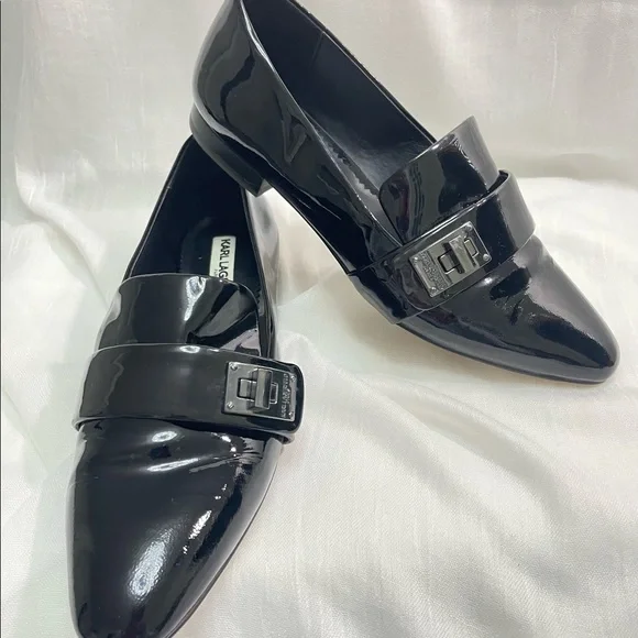 Karl Lagerfeld Paris Nelia Patent Leather Loafers - Picture 3 of 10